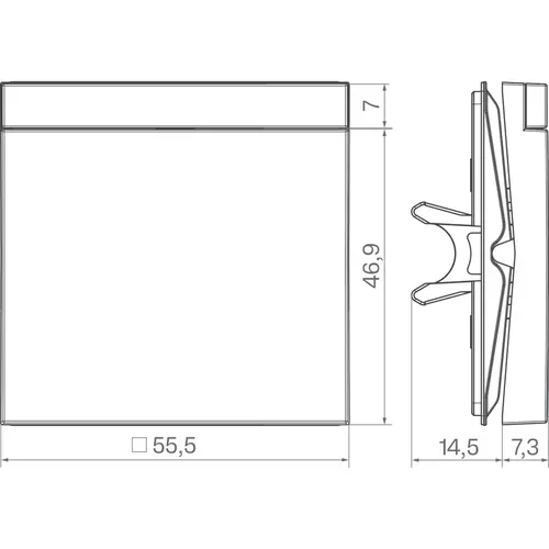 Hager Berker WAW1100BM schakelwip tekstveld A1/A8/C1/C8 nachtzwart mat