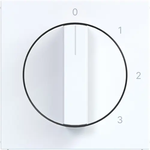 Hager Berker WAF1315WG draaiknop driestandenschakelaar met nulstand 0-1-2-3 A1/A8/C1/C8 lichtwit glans