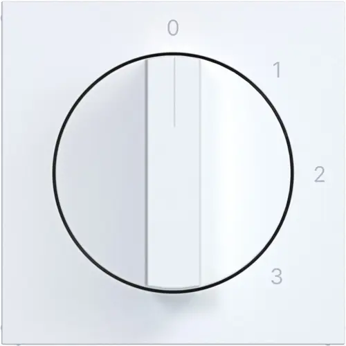 Hager Berker WAF1315WM draaiknop driestandenschakelaar met nulstand 0-1-2-3 A1/A8/C1/C8 lichtwit mat