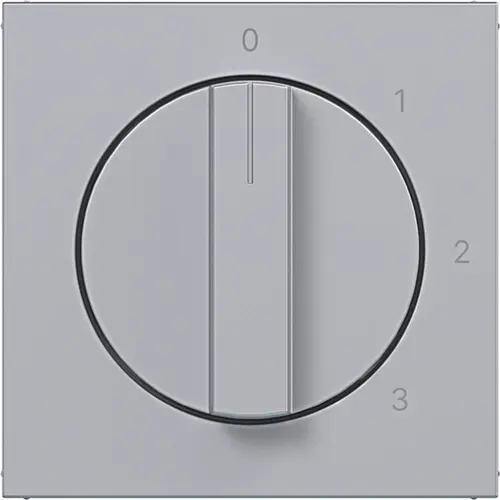 Hager Berker WAF1315TA draaiknop driestandenschakelaar met nulstand 0-1-2-3 A1/A8/C1/C8 titaan