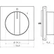 Hager Berker WAF1318BG draaiknop voor draaischakelaar aan/uit met opdruk 0-1 A1/A8/C1/C8 nachtzwart glans