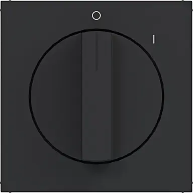 Hager Berker WAF1318BM draaiknop voor draaischakelaar aan/uit met opdruk 0-1 A1/A8/C1/C8 nachtzwart mat