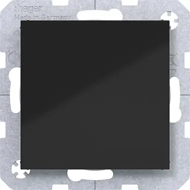 Hager Berker WAF1001BG blinddeksel incl. draagframe A1/A8/C1/C8 nachtzwart glans