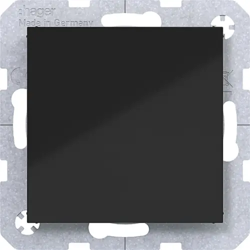 Hager Berker WAF1001BG blinddeksel incl. draagframe A1/A8/C1/C8 nachtzwart glans