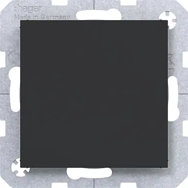 Hager Berker WAF1001BM blinddeksel incl. draagframe A1/A8/C1/C8 nachtzwart mat