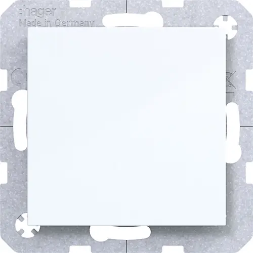 Hager Berker WAF1001WG blinddeksel incl. draagframe A1/A8/C1/C8 lichtwit glans