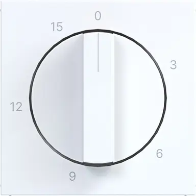 Hager Berker WAF1314WG draaiknop tijdschakelaar 15 minuten A1/A8/C1/C8 lichtwit glans
