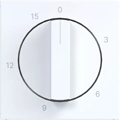 Hager Berker WAF1314WG draaiknop tijdschakelaar 15 minuten A1/A8/C1/C8 lichtwit glans