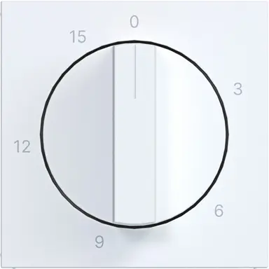 Hager Berker WAF1314WM draaiknop tijdschakelaar 15 minuten A1/A8/C1/C8 lichtwit mat