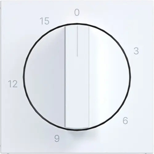Hager Berker WAF1314WM draaiknop tijdschakelaar 15 minuten A1/A8/C1/C8 lichtwit mat