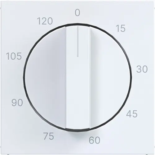 Hager Berker WAF1313WG draaiknop tijdschakelaar 120 minuten A1/A8/C1/C8 lichtwit glans
