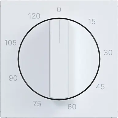 Hager Berker WAF1313WM draaiknop tijdschakelaar 120 minuten A1/A8/C1/C8 lichtwit mat