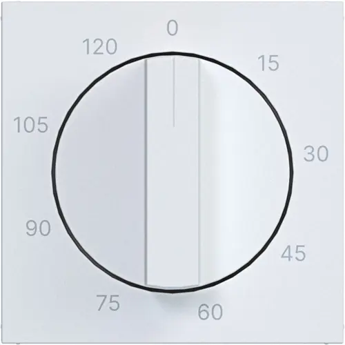 Hager Berker WAF1313WM draaiknop tijdschakelaar 120 minuten A1/A8/C1/C8 lichtwit mat