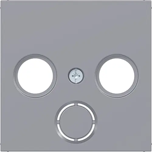 Hager Berker WAF1168TA centraalplaat voor antennecontactdoos radio/tv/satelliet A1/A8/C1/C8 titaan