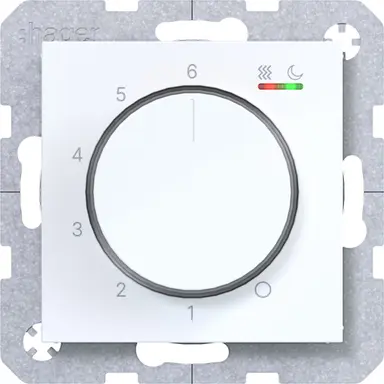 Hager Berker WAN5011WG kamerthermostaat verwarmen/koelen A1/A8/C1/C8 lichtwit glans
