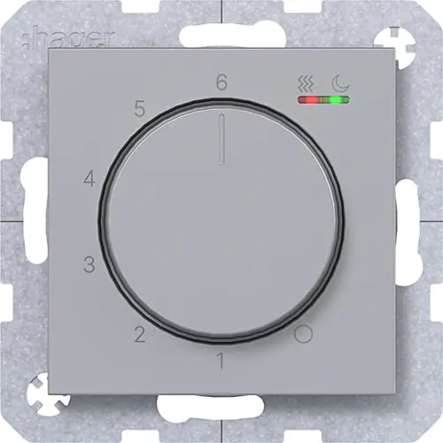 Hager Berker WAN5011TA kamerthermostaat verwarmen/koelen A1/A8/C1/C8 titaan
