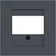 Hager Berker WAF1104AT centraalplaat USB / luidspreker A1/A8/C1/C8 antraciet mat