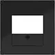 Hager Berker WAF1104BG centraalplaat USB / luidspreker A1/A8/C1/C8 nachtzwart glans