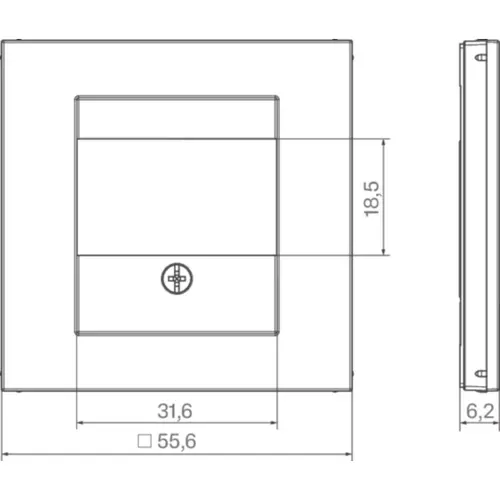 Hager Berker WAF1104TA centraalplaat USB / luidspreker A1/A8/C1/C8 titaan