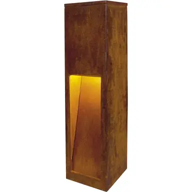 SLV 229410 Rusty Slot 50 zuilarmatuur 1x11W E27 roest bruin