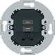 Hager Berker WTS4155BM USB-lader met 2x USB-C voor Serie-1930/R.Classic zwart