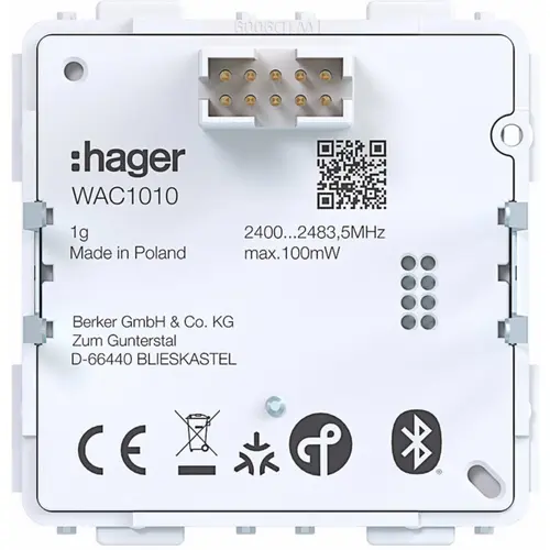 Hager Berker WAC1010 bedieningselement 1-voudig