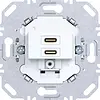 Hager Berker WAS4155WM USB-lader met 2x USB-C wit