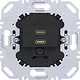 Hager Berker WAS4155BM USB-lader met 2x USB-C zwart