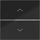 Hager Berker WAN7050BG knop met pijlsymbolen voor bedieningselement 1-voudig A1/A8/C1/C8 nachtzwart glans