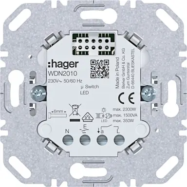 Hager Berker WDN2010 elektronische schakelaar 1-voudig voor A1/A8/C1/C8