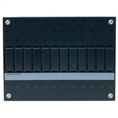 ABB Haf HLD16 kast leeg Hafonorm 220x165mm 12-modules 1-DIN-rail IP20 zwart