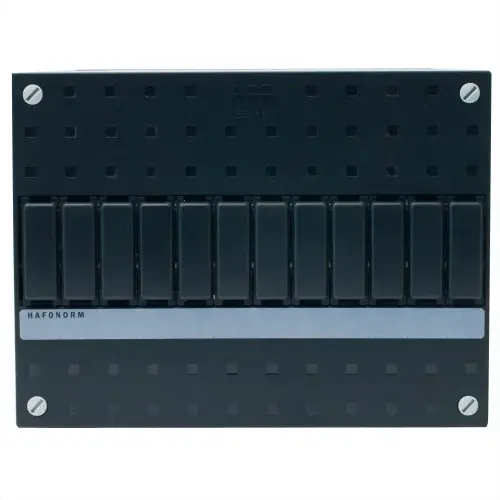 ABB Haf HLD16 kast leeg Hafonorm 220x165mm 12-modules 1-DIN-rail IP20 zwart