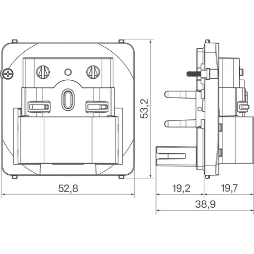 Hager Berker WAN1062 bewegingsmelder bedieningselement 2,2m voor A1/A8/C1/C8