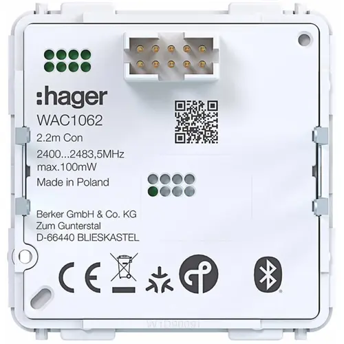 Hager Berker WAC1062 bewegingsmelder bedieningselement Matter 2,2m voor A1/A8/C1/C8