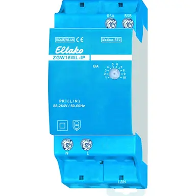 Eltako ZGW16WL-IP busgateway Modbus 88-264V DC 2 modules DIN-rail