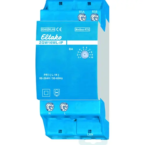 Eltako ZGW16WL-IP busgateway Modbus 88-264V DC 2 modules DIN-rail