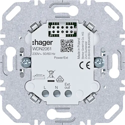 Hager Berker WDN2061 nevenpost 3-draads voor bewegingsmelder A1/A8/C1/C8