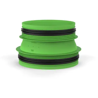 Duco 0000-4725 aansluitstuk met rubber 180x160mm groen PP