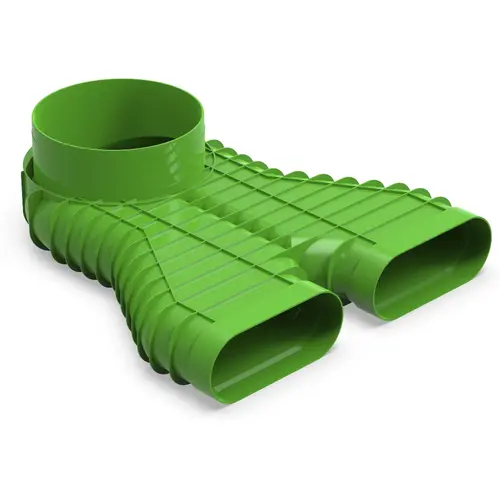 Duco 0000-4566 ducoflex aansluitstuk stijgleiding rond D160 2x ovaal groen