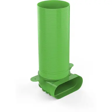 Duco 0000-4681 DucoFlex ventielaansluitstuk haaks lang ovaal insteekeind polyethyleen gecoat