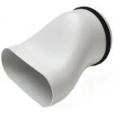 Duco 0000-4638 ducoflex horizontaal aansluitstuk d125 ovaal kunststof