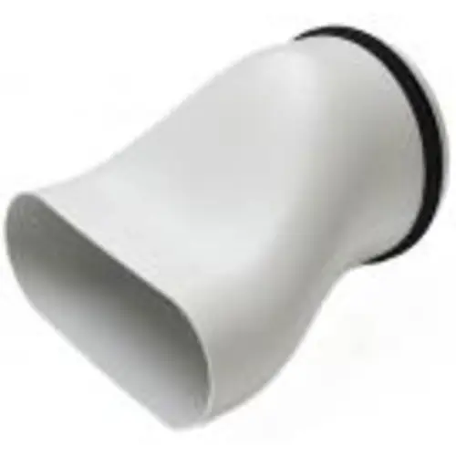 Duco 0000-4638 ducoflex horizontaal aansluitstuk d125 ovaal kunststof