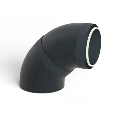 Duco 0000-4910 isobocht 90° met koppelstuk d180 grijs