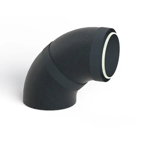 Duco 0000-4910 isobocht 90° met koppelstuk d180 grijs