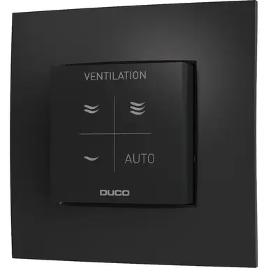 Duco 0000-7115 ruimtehygrostaat met bediening RF wired IP31 zwart