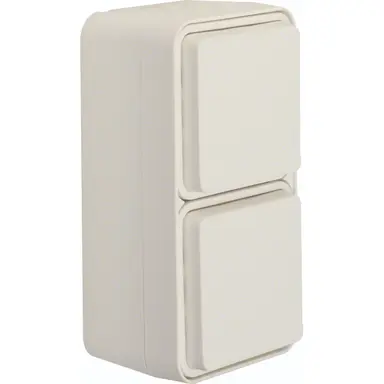 Hager Berker WNC172B W1 wandcontactdoos 2-voudig randaarde verticaal compleet wit