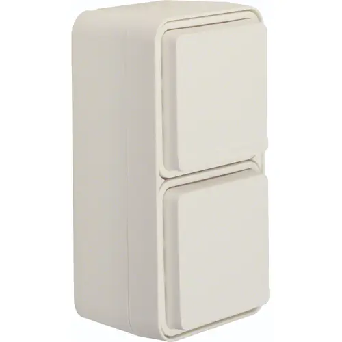 Hager Berker WNC172B W1 wandcontactdoos 2-voudig randaarde verticaal compleet wit