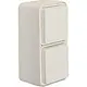 Hager Berker WNC172B W1 wandcontactdoos 2-voudig randaarde verticaal compleet wit