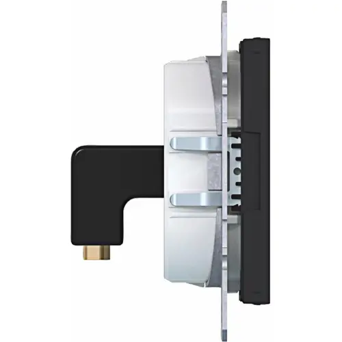 Hager Berker WAF4380BM HDMI-contactdoos met 90gr. stekkeraansluiting A1/A8/C1/C8 nachtzwart mat