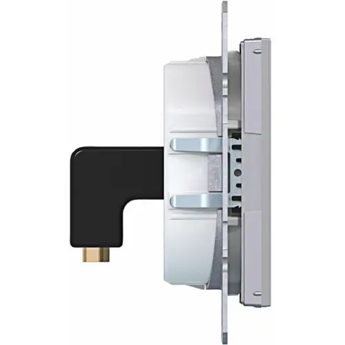 Hager Berker WAF4380TA HDMI-contactdoos met 90gr. stekkeraansluiting A1/A8/C1/C8 titaan
